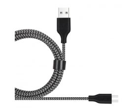 Кабель USB - USB Type-C MUJU MJ-72, 2A (серый) 1.5м (в оплетке)