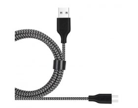 Кабель USB - USB Type-C MUJU MJ-72, 2A (серый) 1.5м (в оплетке)