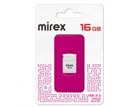 Флешка USB 2.0 Mirex MINCA WHITE 16GB (ecopack)