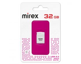 Флешка USB 2.0 Mirex MINCA WHITE 32GB (ecopack)