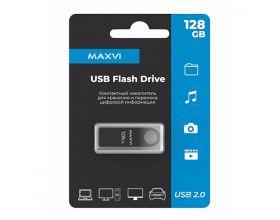 USB флеш накопитель_128 Gb Maxvi MK Dark grey монолит, металл / FD128GBUSB20C10MK