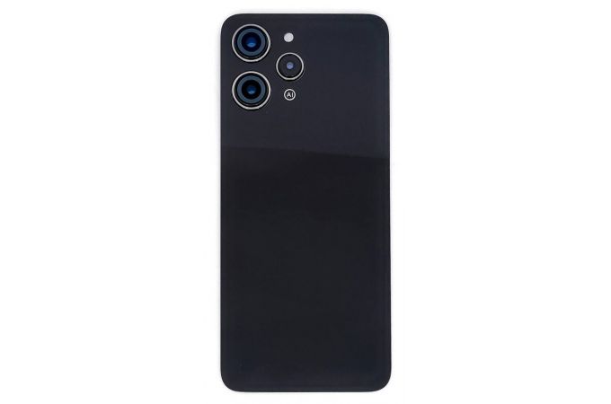 Задняя крышка для Xiaomi Redmi 12 4G (23053RN02Y) + стекло камеры (черный) HQ