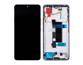 Дисплей для Xiaomi Poco X6 5G/Redmi Note 13 Pro 5G в сборе с тачскрином + рамка (черный) 100%
