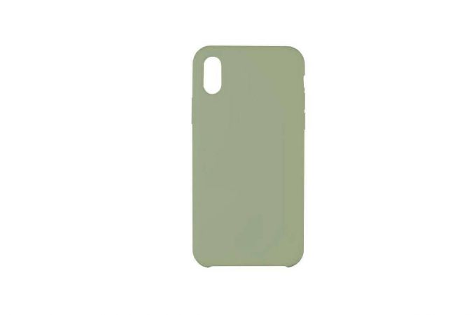 Чехол для iPhone ХS Max Silicone Case Soft Touch (серо-зеленый)
