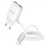 Сетевое зарядное устройство USB + кабель Lightning HOCO C82A Real power 2400mAh (белый)
