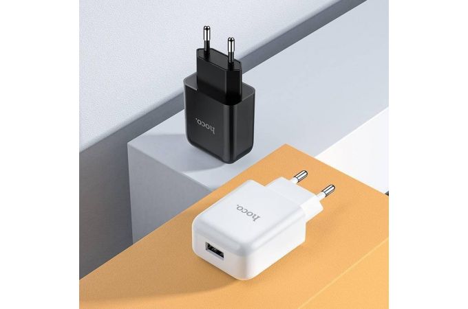 Сетевое зарядное устройство USB HOCO N2 Vigour single port 2400mAh (белый)