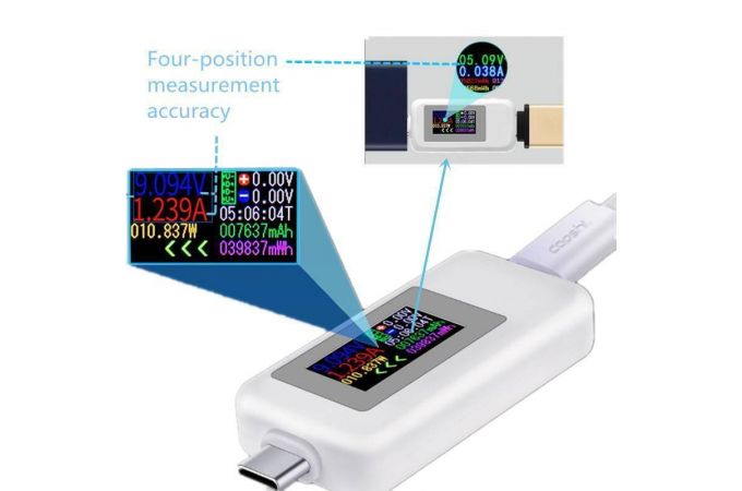 USB тестер KEWEISI KWS-MX1902C Черный