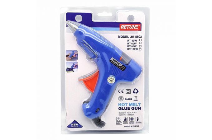 Пистолет клеевой RETUNE RT-5803 (60Вт, 220В, 11мм)