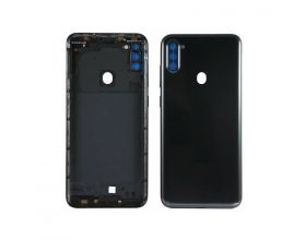 Задняя крышка для Samsung M115F Galaxy M11 + стекло камеры (черный)