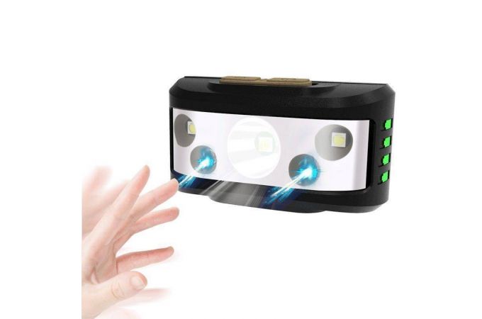 Фонарь налобный Патриот PT-FLG38 (3L, аккум, дат.движ)