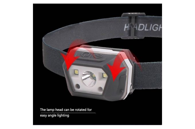 Фонарь налобный Патриот PT-FLG39 (3L, аккум, дат.движ)