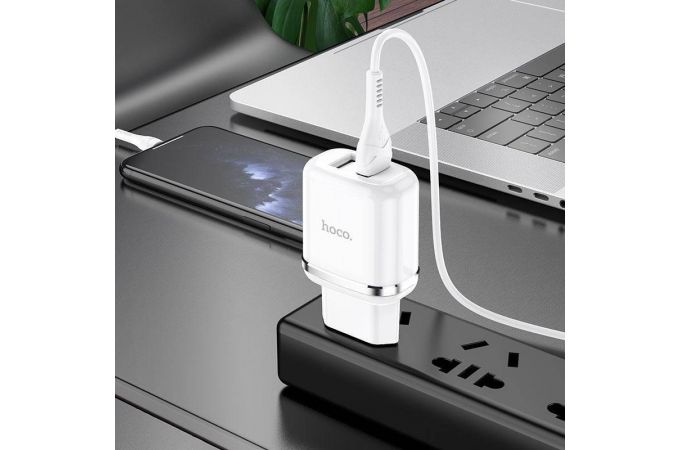Сетевое зарядное устройство 2USB HOCO N4 Aspring 2400mAh (белый)