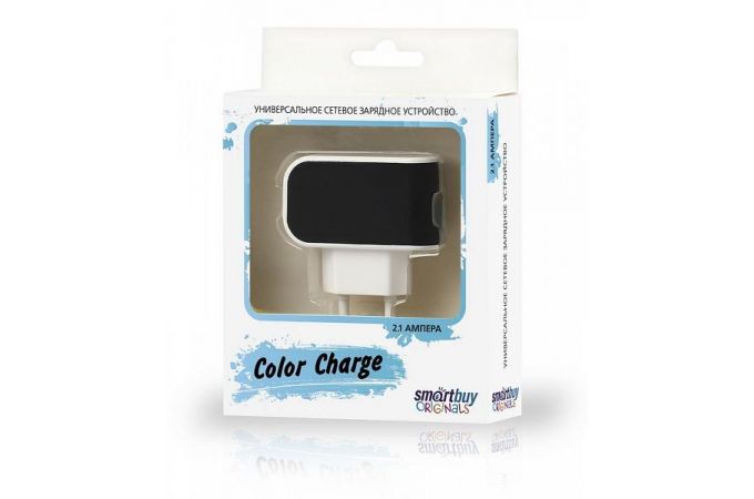 Сетевое зарядное устройство USB USB Smartbuy COLOR CHARGE 2000mAh (белый)