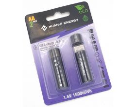 Аккумуляторы Huahui Energy R03 R6 1500mAh BL2 2/AA 2шт с разъемом USB