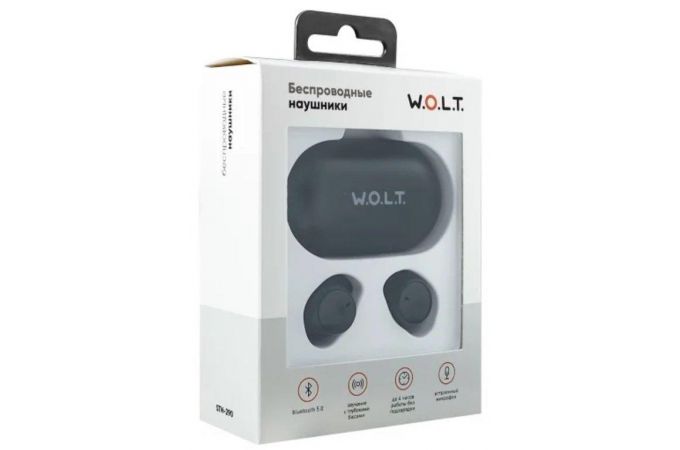 Наушники вакуумные беспроводные W.O.L.T. STN-290 TWS Bluetooth (черный)