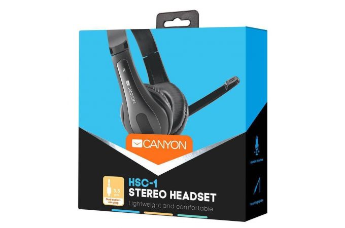 Наушники мониторные проводные Canyon HSC-1 (черный)