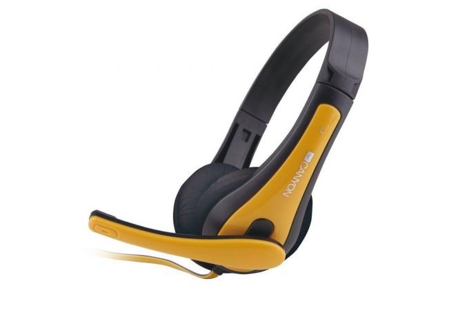 Наушники мониторные проводные Canyon HSC-1 (черно-желтый)