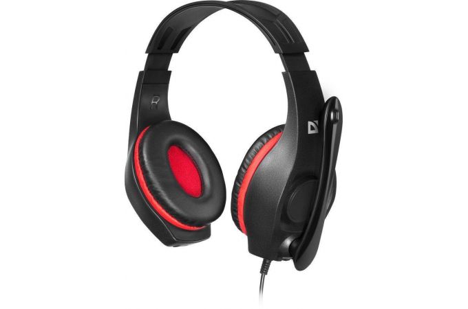 Наушники мониторные проводные Defender Tune 130 (черно-красный)