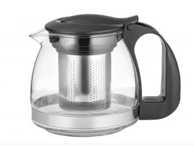 Чайник заварочный LARA LR06-19 черный 700мл, стекло