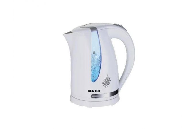 Чайник CENTEK CT-0040 белый 1.8л, 2200Вт, открывание кнопкой, внутр. подсветка