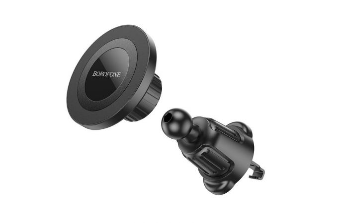 Держатель автомобильный для телефона BOROFONE BH90 Ring  в решетку воздуховода черный