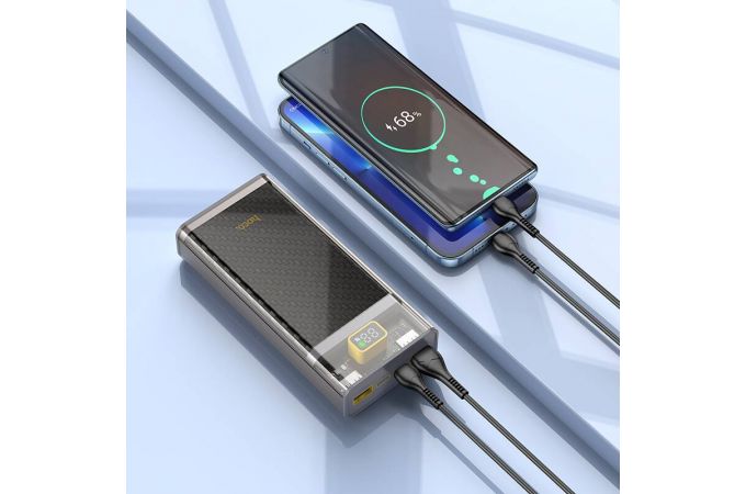 Универсальный дополнительный аккумулятор Power Bank HOCO J103A Discovery edition 22.5W  (20000 mAh) (серый)