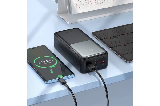Универсальный дополнительный аккумулятор Power Bank HOCO J136B Sirui 22.5W+PD20W (30000 mAh) (черный)