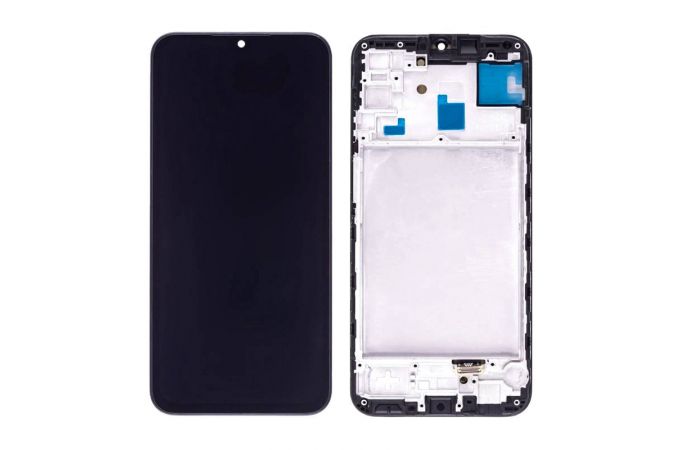 Дисплей для Samsung A155F Galaxy A15 4G в сборе с тачскрином + рамка (черный) OLED (Small glass)