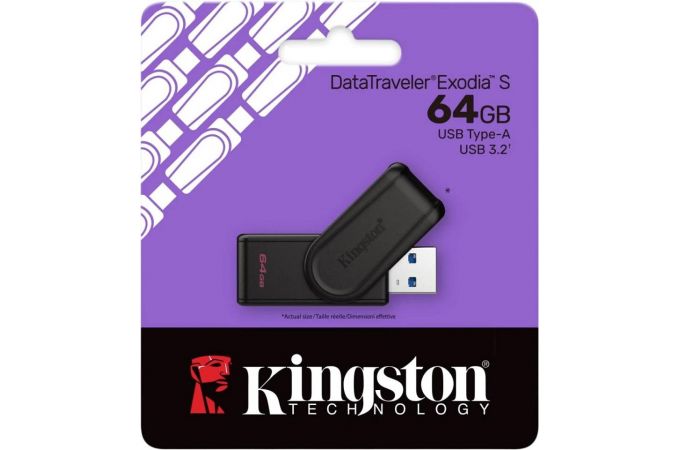 USB флеш накопитель 64 Gb Kingston DT Exodia S черный / DTXS/64GB / USB 3.2
