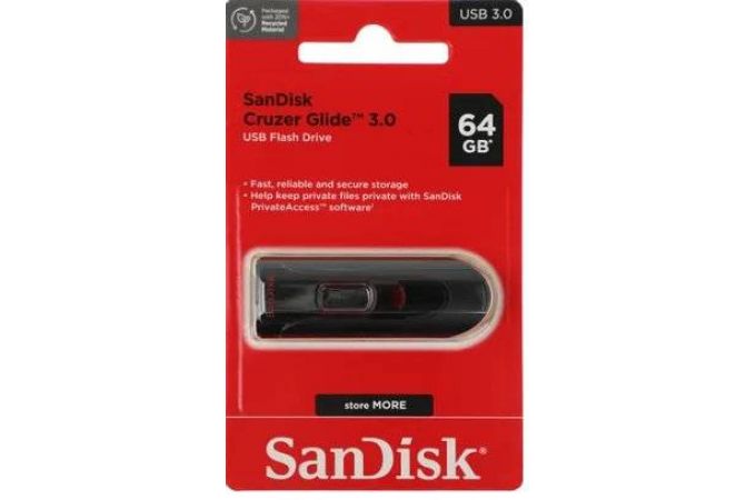 USB флеш накопитель 64 Gb SanDisk Cruzer Glide 3.0 USB 3.0 SDCZ600-064G-G35