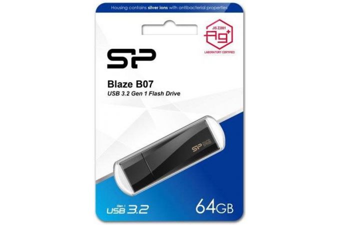 USB флеш накопитель 64 Gb Silicon Power Blaze B07 Black USB 3.0 SP064GBUF3B07V1K