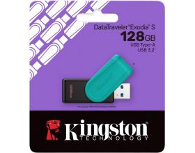 USB флеш накопитель_128 Gb Kingston DT Exodia S черный, бирюзовый / DTXS/128GB / USB 3.2