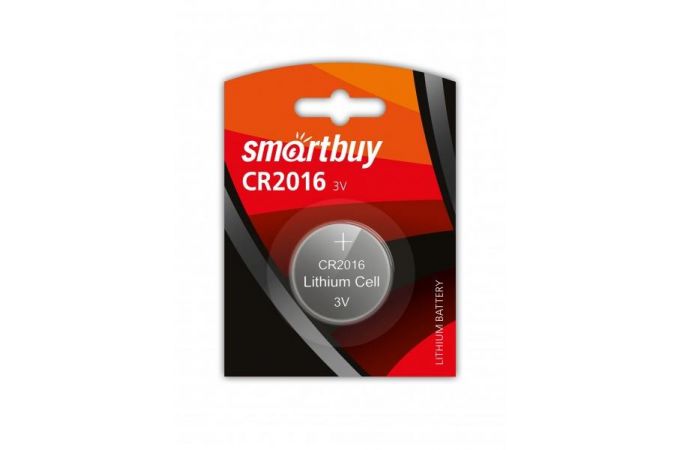 Батарейка литиевая Smartbuy CR2016 BL1 цена за 1 шт