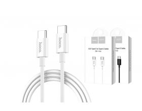 Кабель USB Type-C - USB Type-C HOCO X23, 3A (белый) 1м