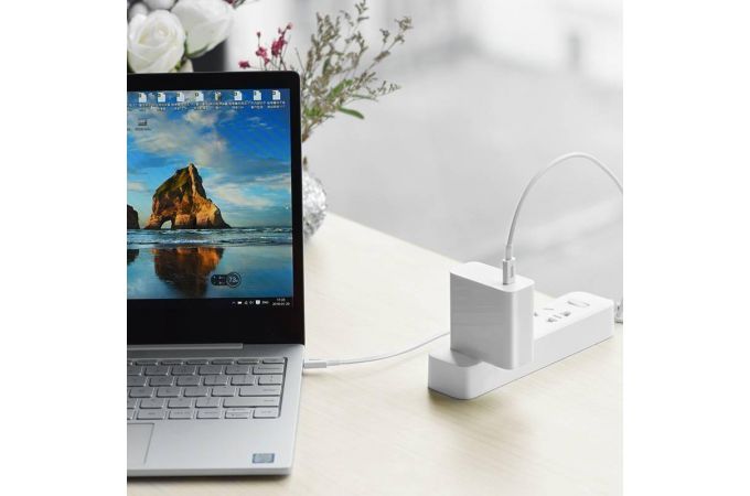 Кабель USB Type-C - USB Type-C HOCO X23, 3A (белый) 1м