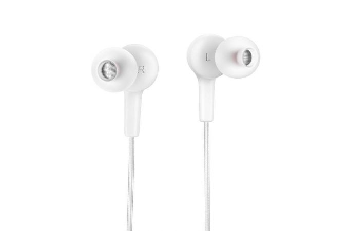 Наушники вакуумные проводные HOCO M78 EL Placer universal earphones (белый)