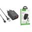 Сетевое зарядное устройство 2USB + кабель Lightning HOCO C86A Illustrious 2400mAh (черный)