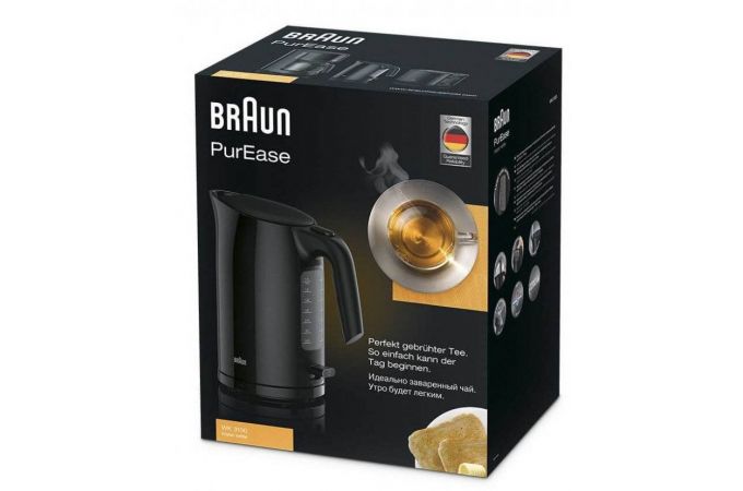 Чайник BRAUN WK 3100 черный 2200 Вт, 1,7 литра