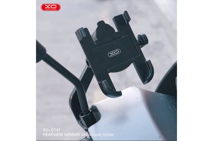 Держатель велосипедный для телефона XO C141 Bicycle Metal Cell Phone Holder мото (черный)