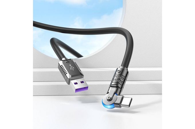 Кабель USB - USB Type-C HOCO U118 Type-C Triumph 100W (черный) 1м