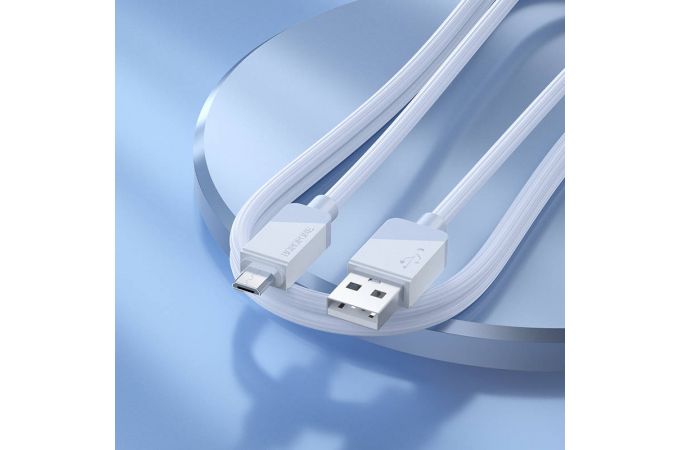 Кабель USB - MicroUSB BOROFONE BX107 2,4A (синий) 1м