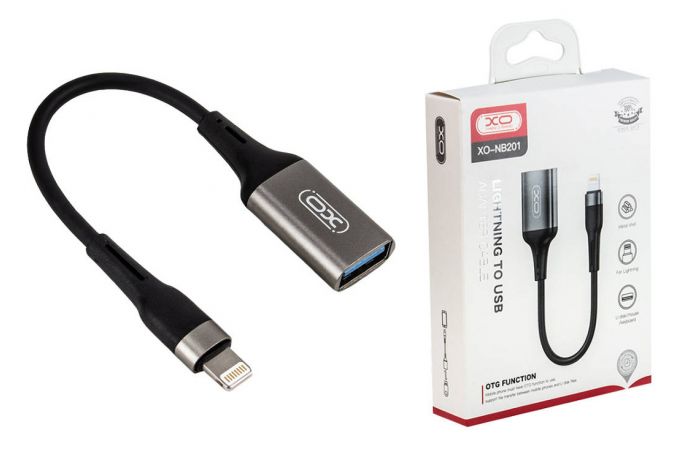 Переходник OTG XO NB201 USB 2.0 transfer speed 480Mbp for Lightning (OTG function)