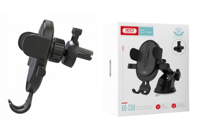 Держатель автомобильный для телефона XO C60 Suction cup outlet Car holder (Чёрный)