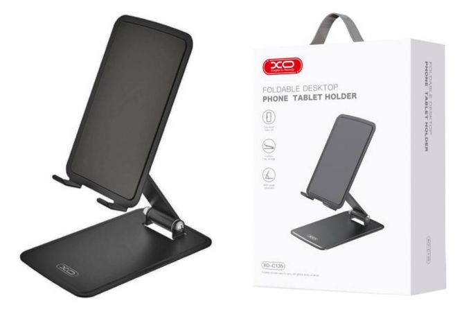 Подставка настольная для телефона XO C135 mobile phone metal desktop bracket (Черный)