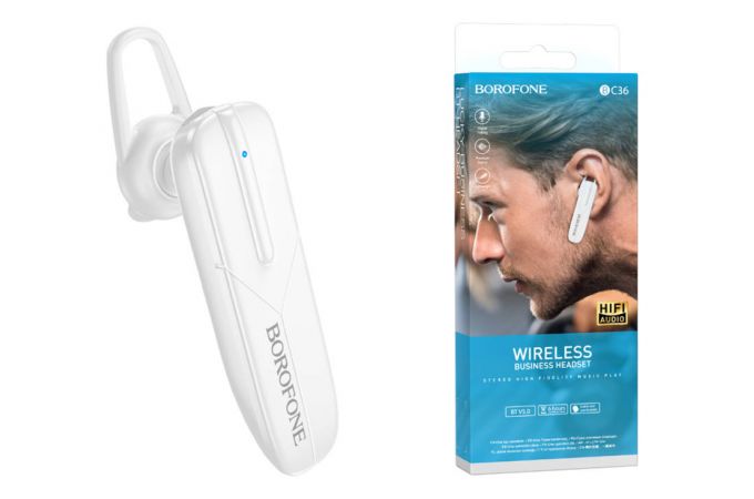 Bluetooth гарнитура BOROFONE BC36 (белый)