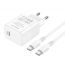 Сетевое зарядное устройство USB-C + кабель Type-C BOROFONE BA77A PD30W (белый)