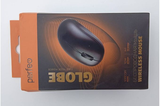 Мышь беспроводная Perfeo "GLOBE", 3 кн, DPI 1000, USB, PF_A4783 (черный) (УЦЕНКА! МЯТАЯ УПАКОВКА)