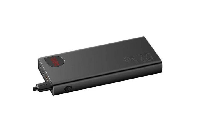 Универсальный дополнительный аккумулятор Power Bank BASEUS Adaman Metal Digital Display Quick Charge 10000mAh 22.5W Black (черный)