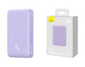 Универсальный дополнительный аккумулятор Power Bank BASEUS Magnetic Mini Wireless Fast Charge 10000mAh (20W) Purple