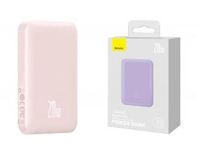 Универсальный дополнительный аккумулятор Power Bank Baseus Magnetic Mini Wireless Fast Charge 10000mAh (20W) Pink
